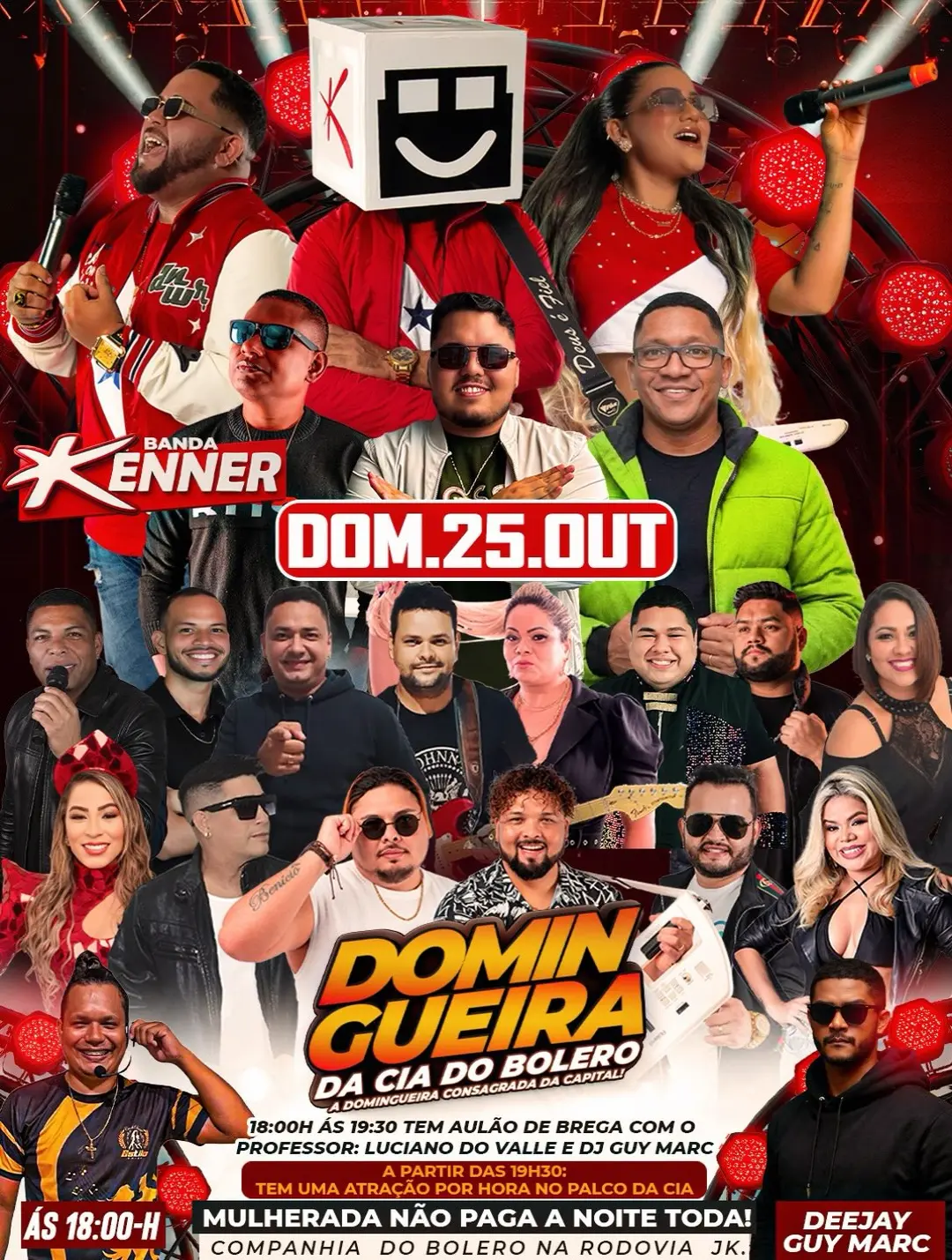 Flyer de Banda Kenner, Alba Prata, Guy Marc e mais 1 artista