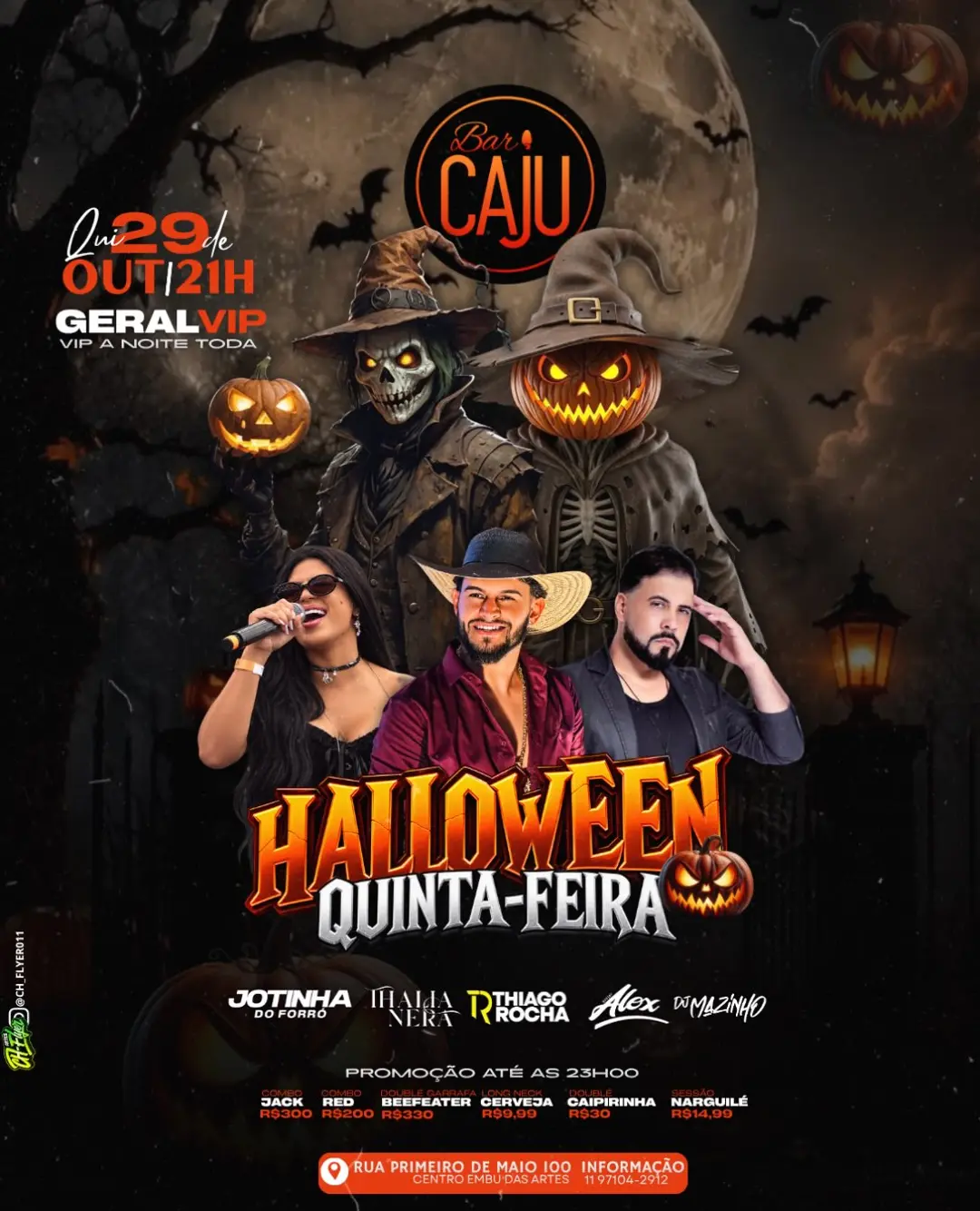 Flyer de Jotinha do Forró, Thiago Rocha e mais 3 artistas
