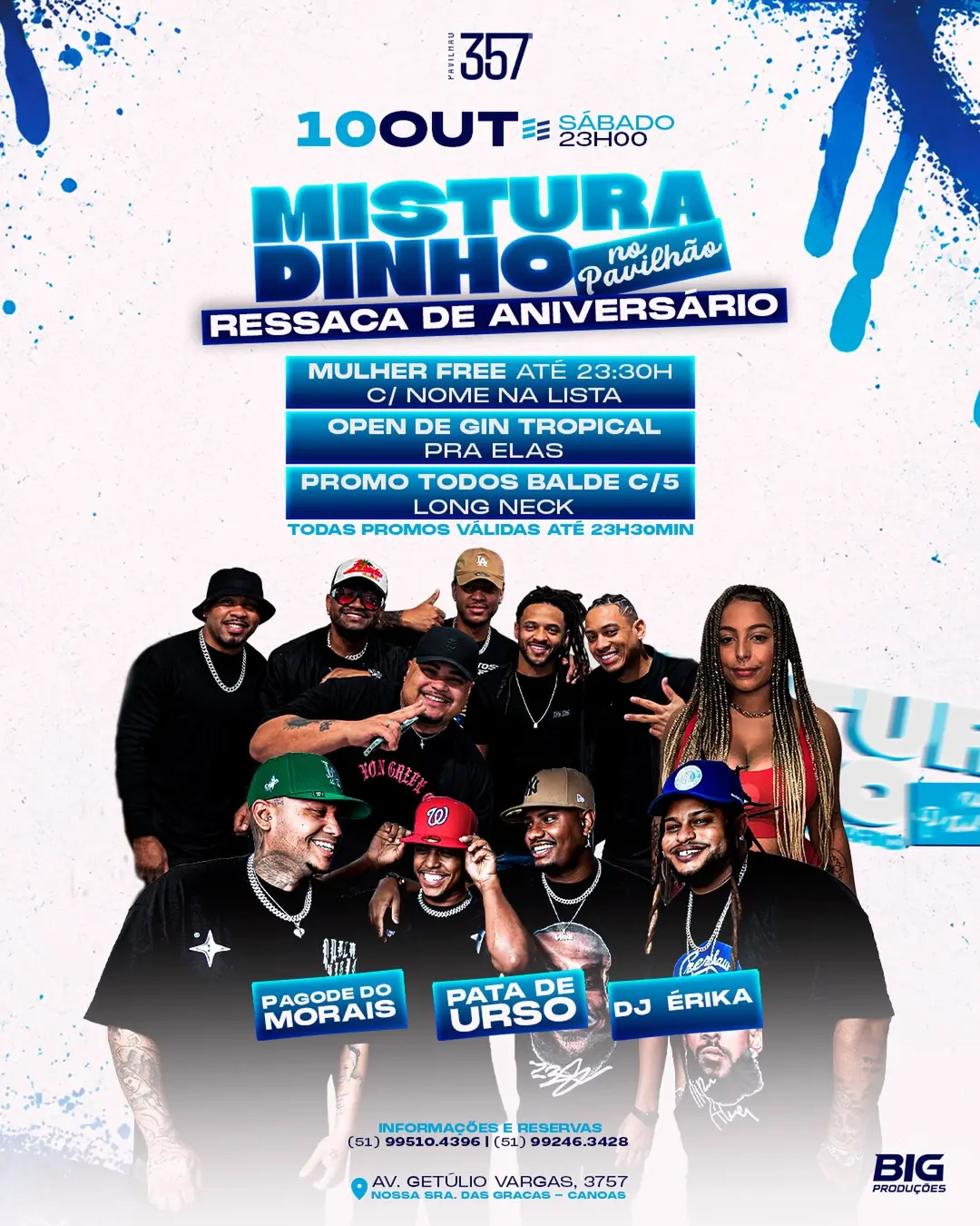 Flyer de Grupo Pata de Urso e Cantor Morais