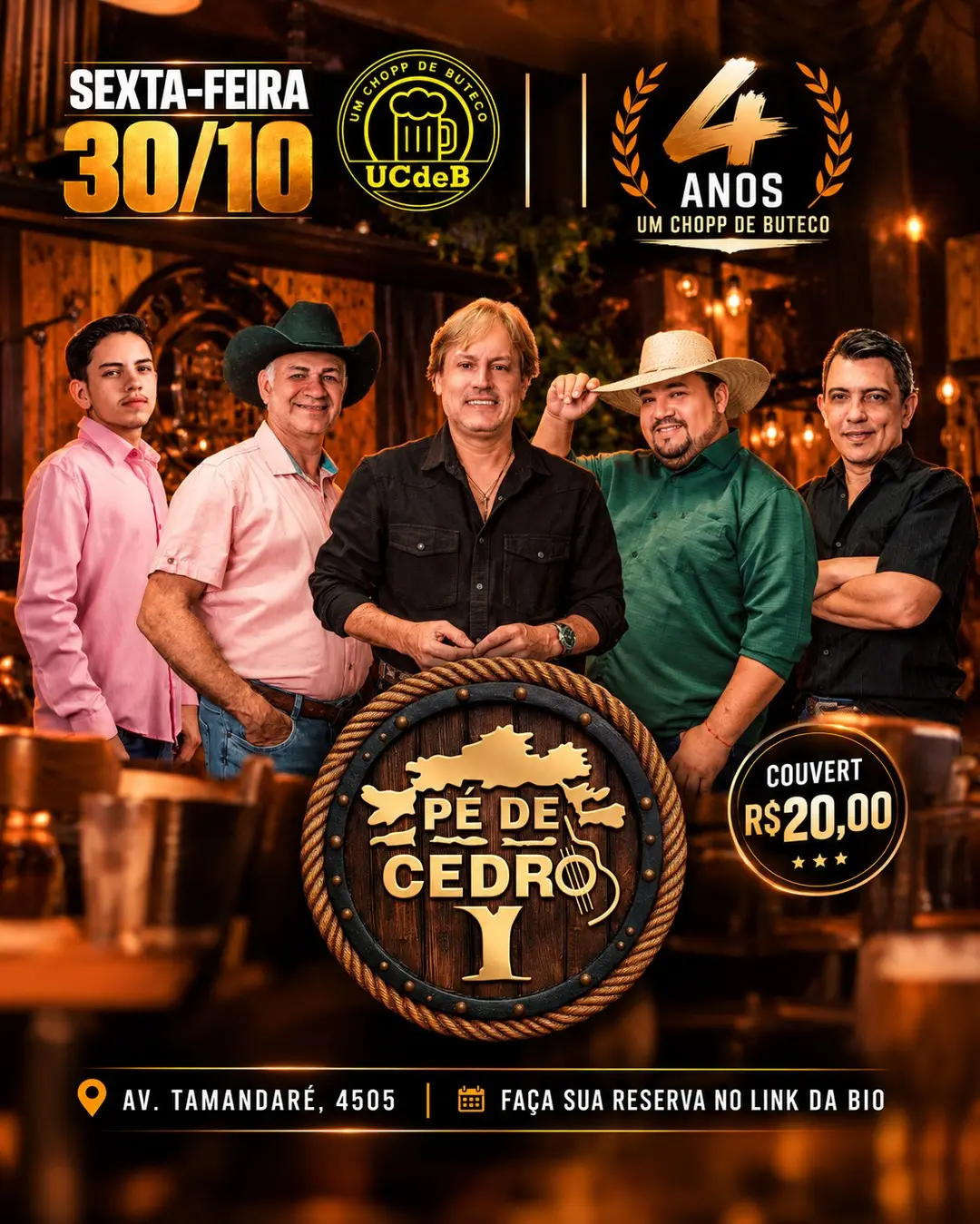 Flyer de Grupo Pé de Cedro