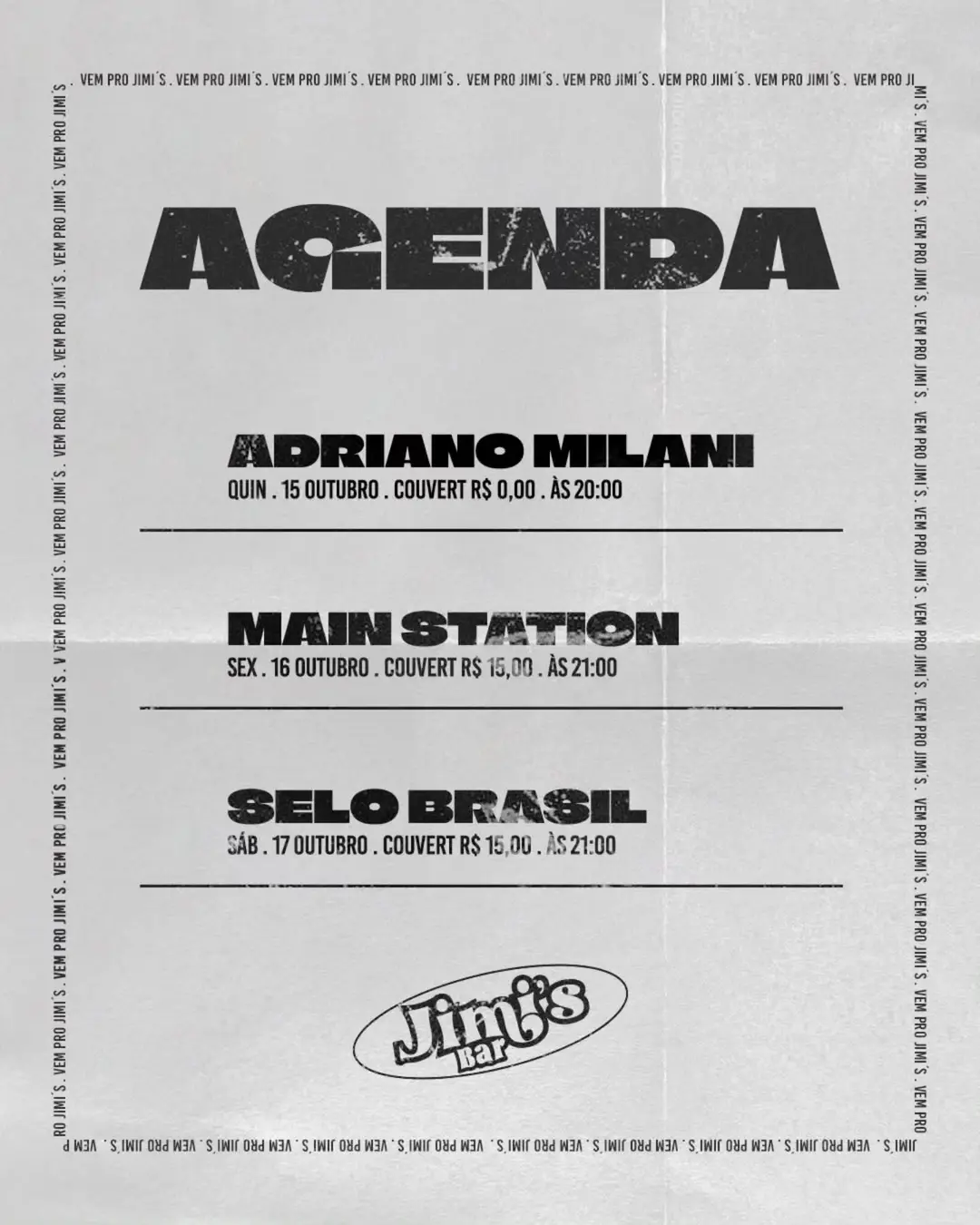 Flyer de Adriano Milani