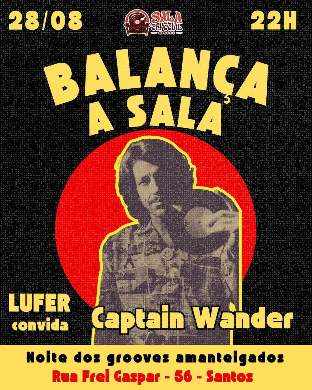 Flyer de DJ Captain Wander e Lufer