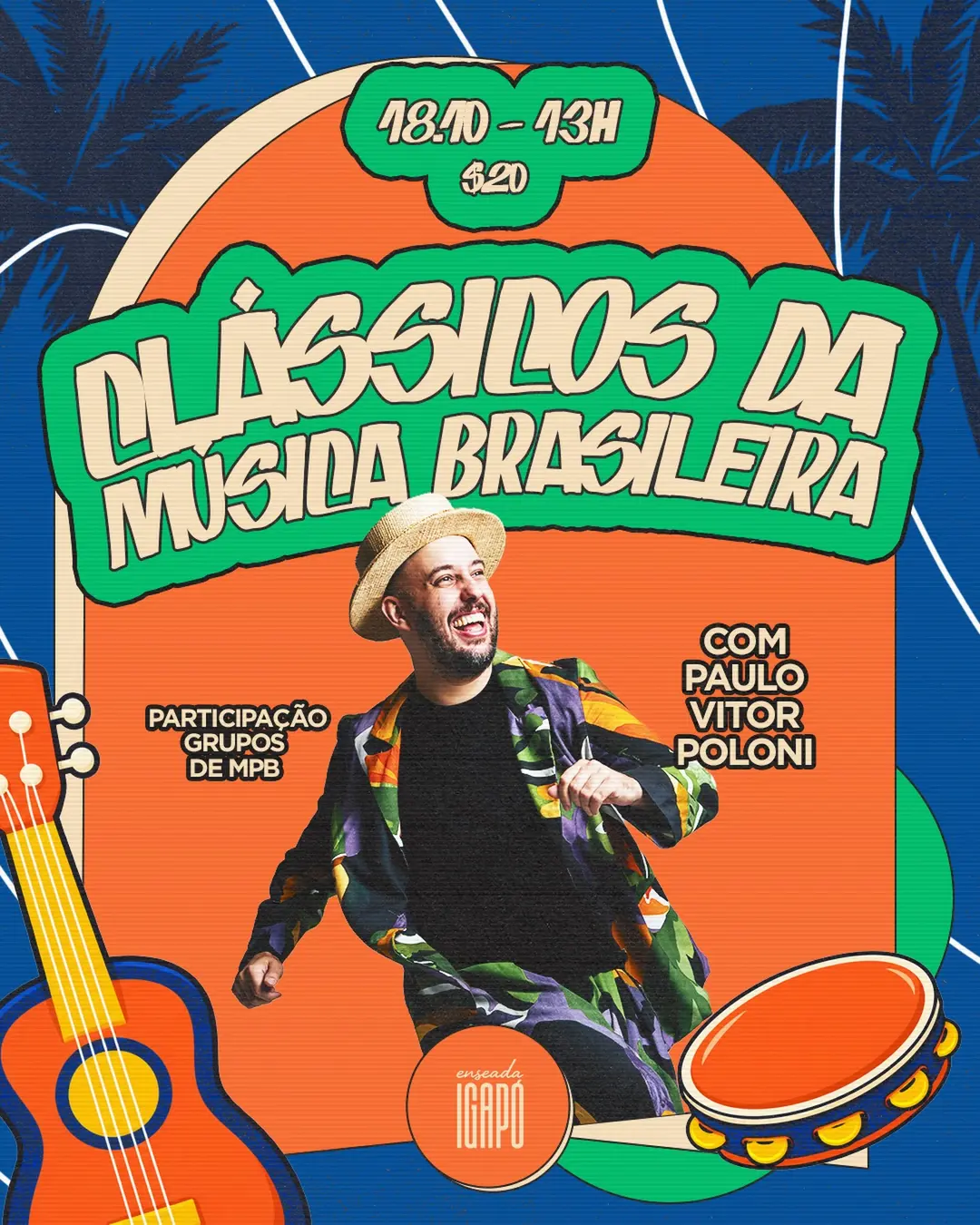 Flyer de Paulo Vitor Poloni e mais 2 artistas