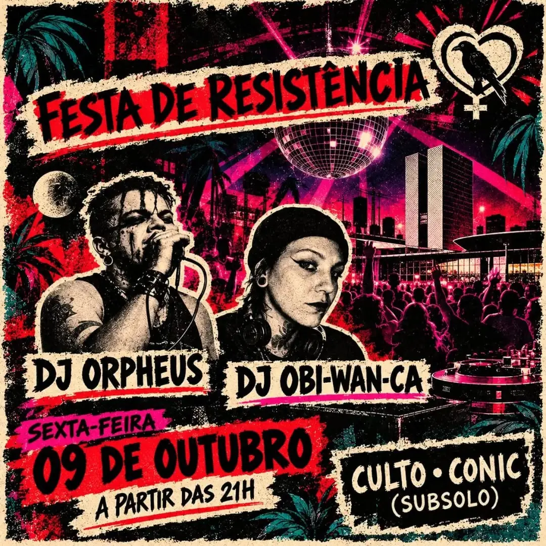 Flyer de DJ Orpheus e DJ Obi-wan-ca
