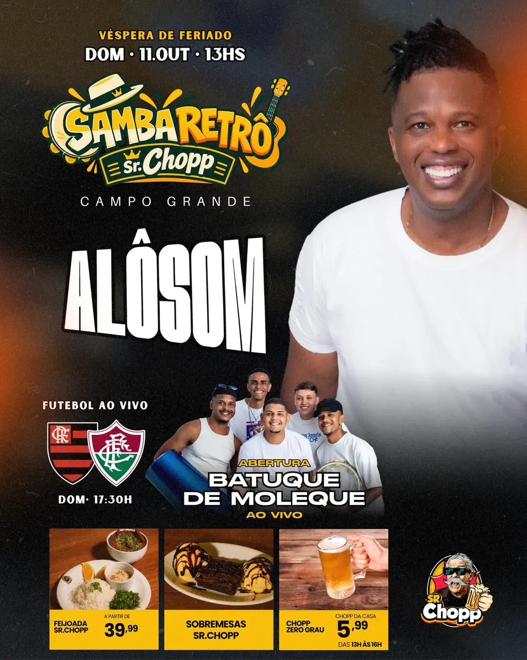 Flyer de Batuque de Moleque e Alô Som