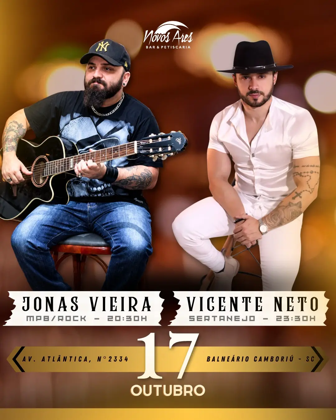 Flyer de Jonas G. Vieira e Léo Henrique