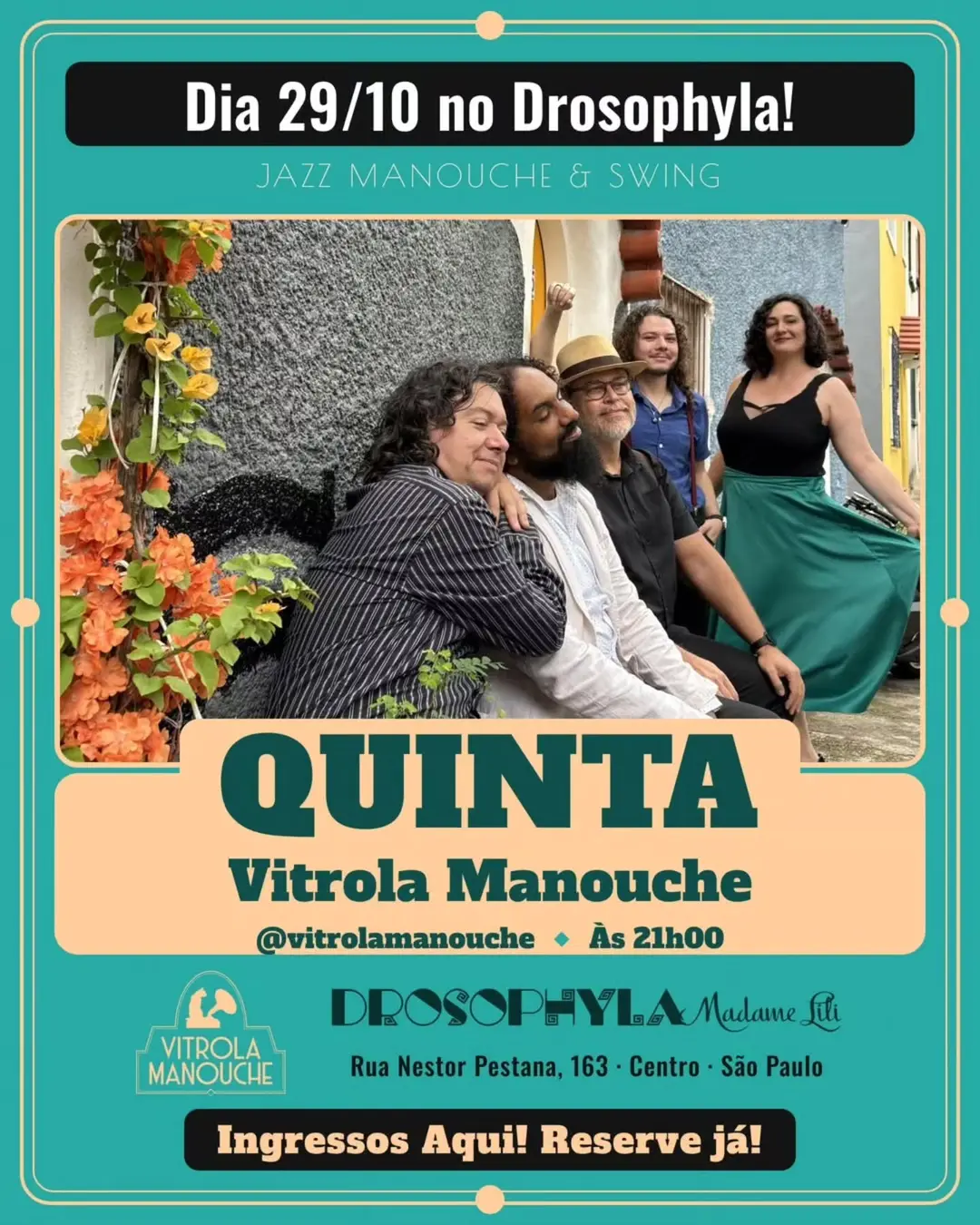 Flyer de Vitrola Manouche