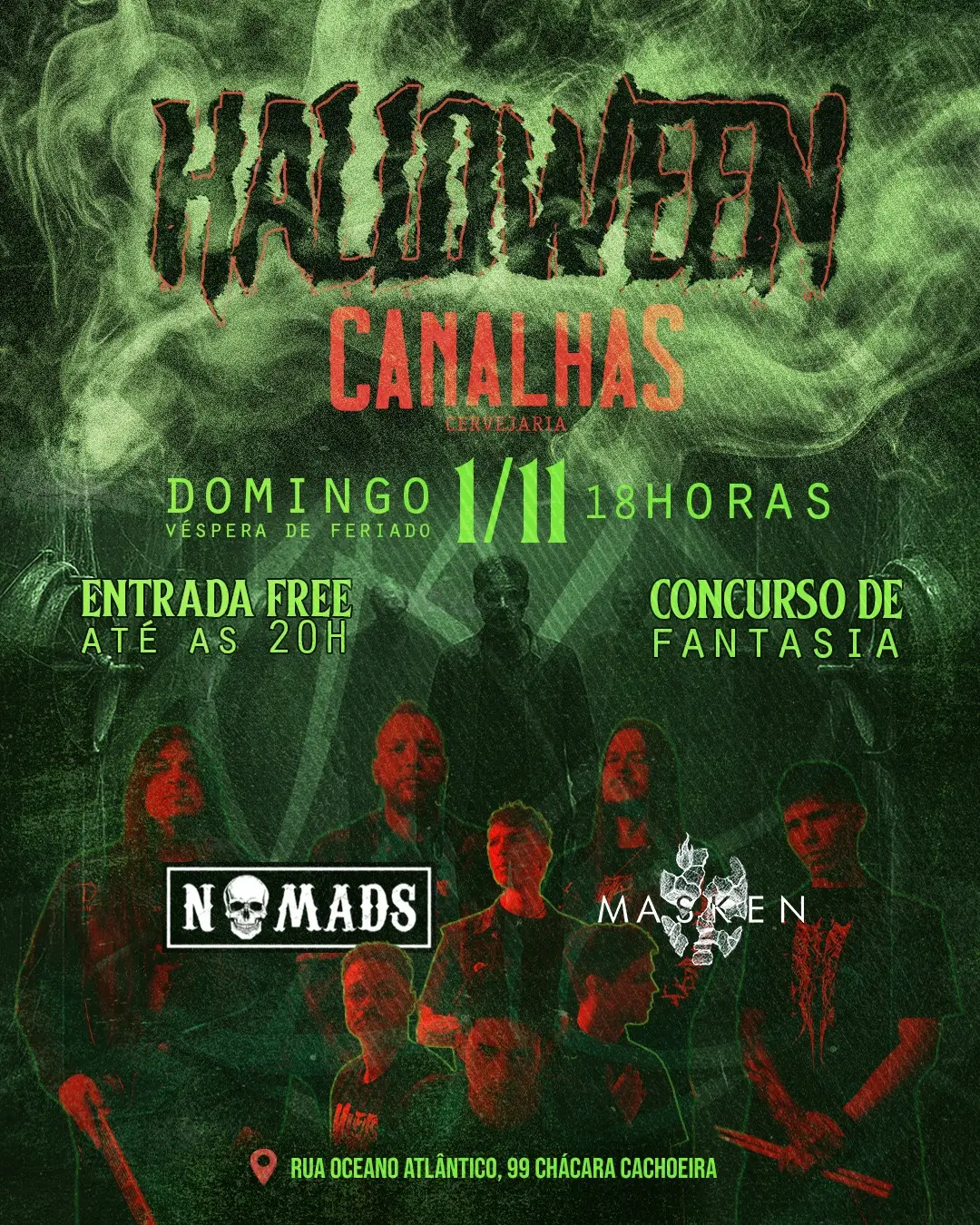 Flyer de Nomads e Masken