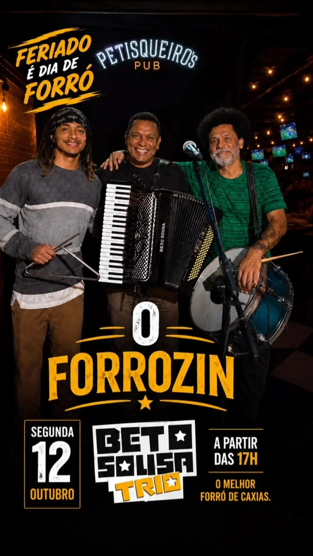 Flyer de O Forrozin e Beto Sousa Trio