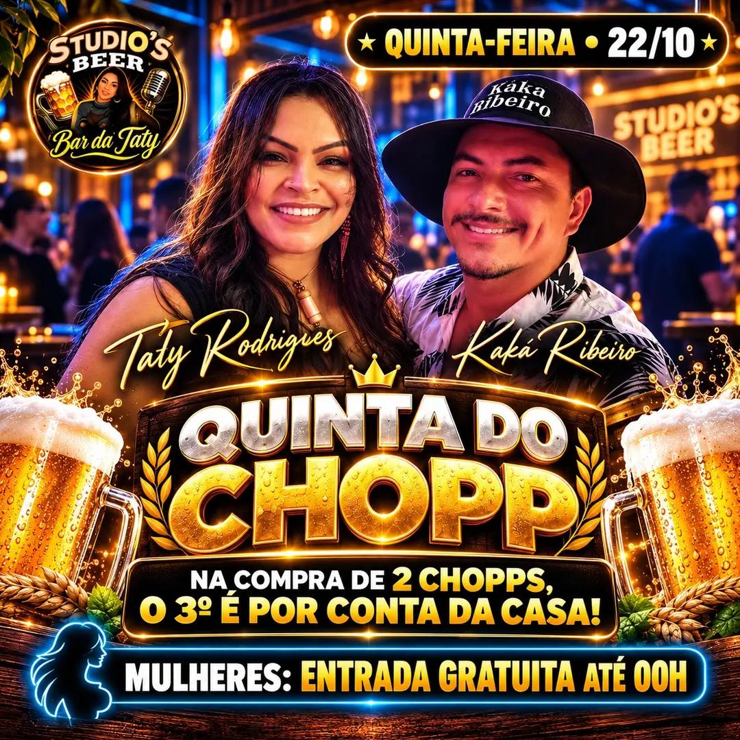 Flyer de Taty Rodrigues e Kaká Ribeiro