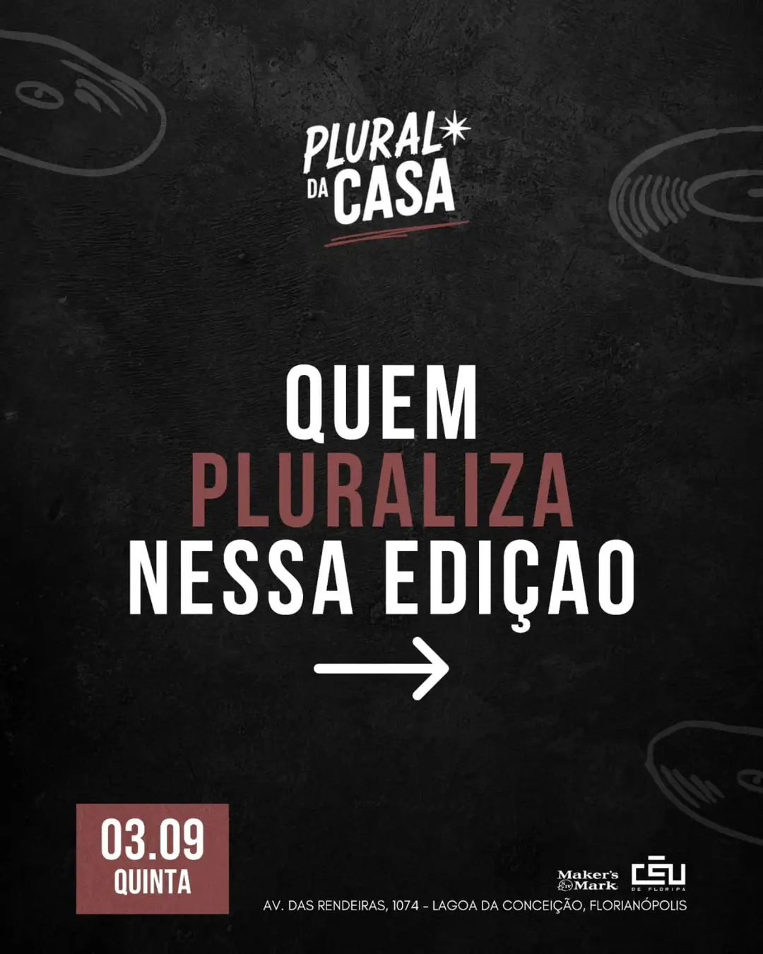 Flyer de Ryan Fidelis, Naquela Mesa e mais 3 artistas