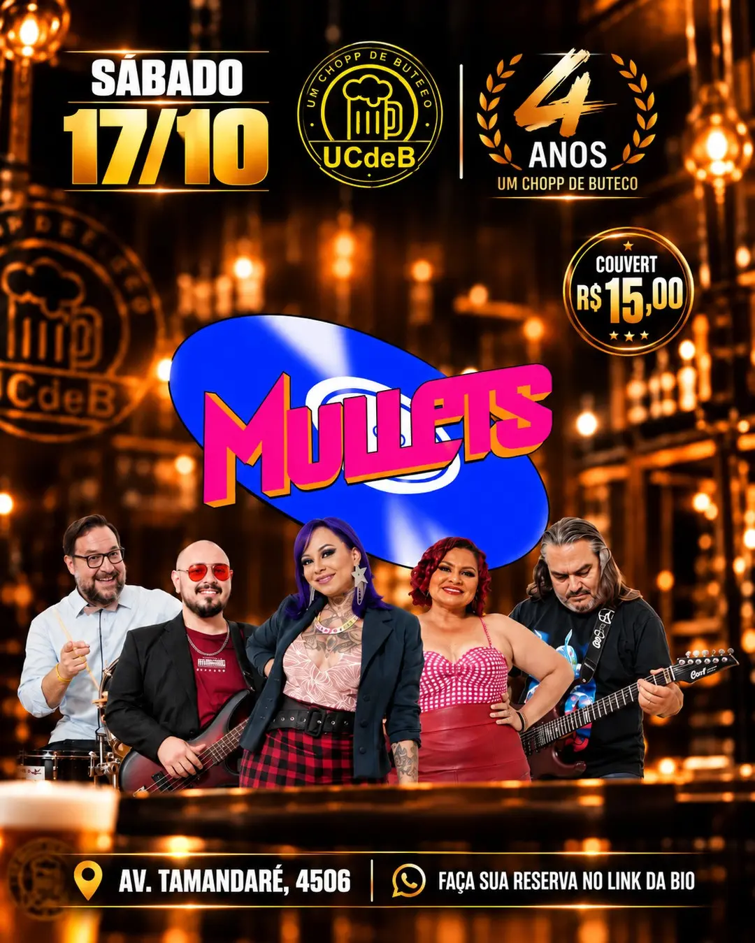Flyer de Banda Mullets