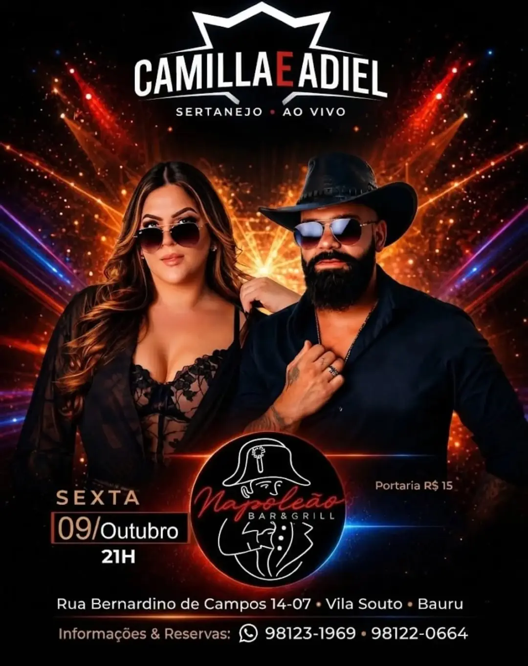 Flyer de Camilla e Adiel