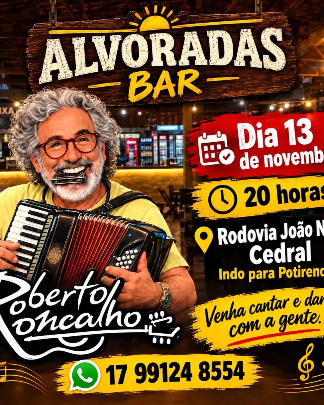 Flyer de Roberto Oncalho
