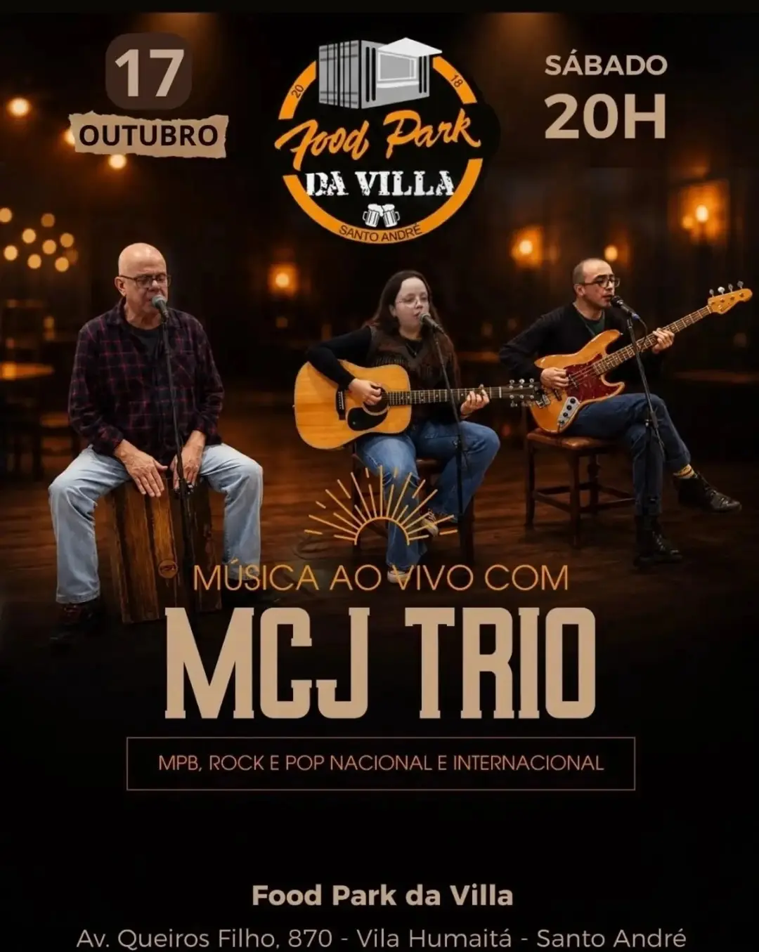 Flyer de MCJ Trio