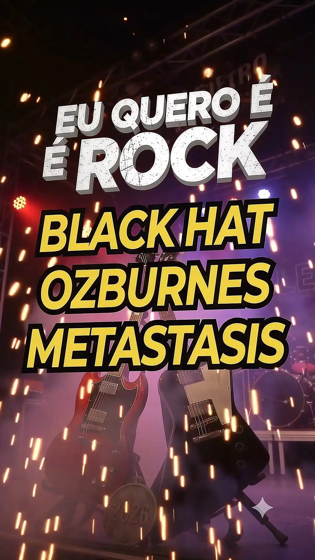 Flyer de Banda Metástasis, Black Hat e Ozburnes