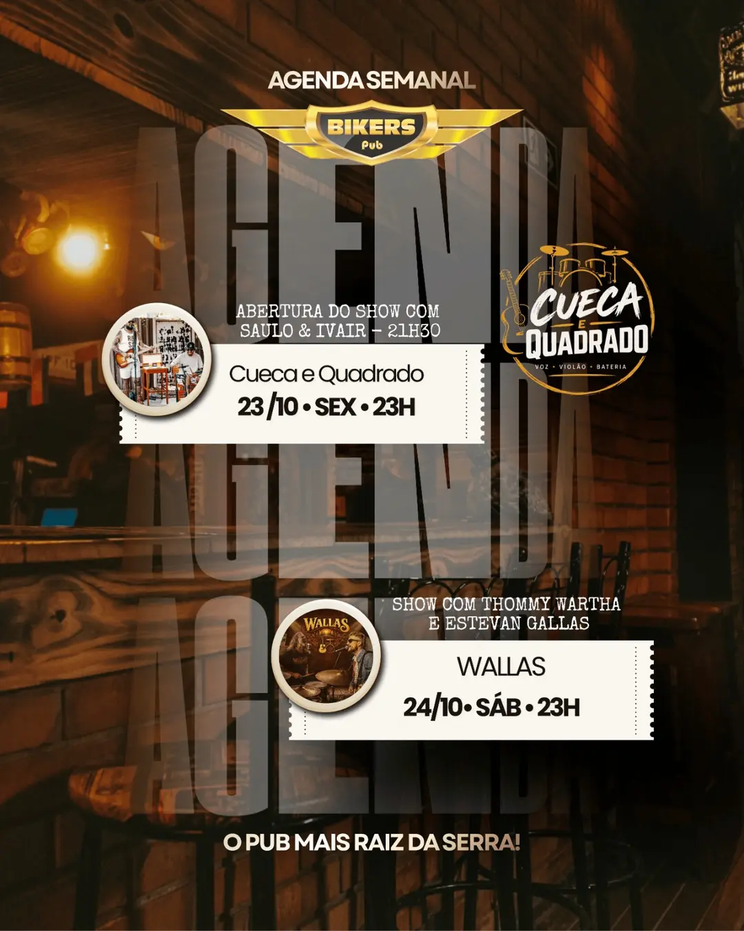 Flyer de Wallas, Thommy Wartha e Estevan Gallas
