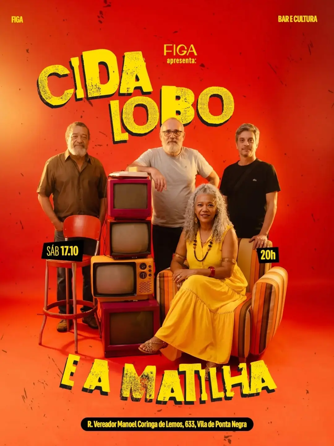 Flyer de Banda Matilha e Cida Lobo