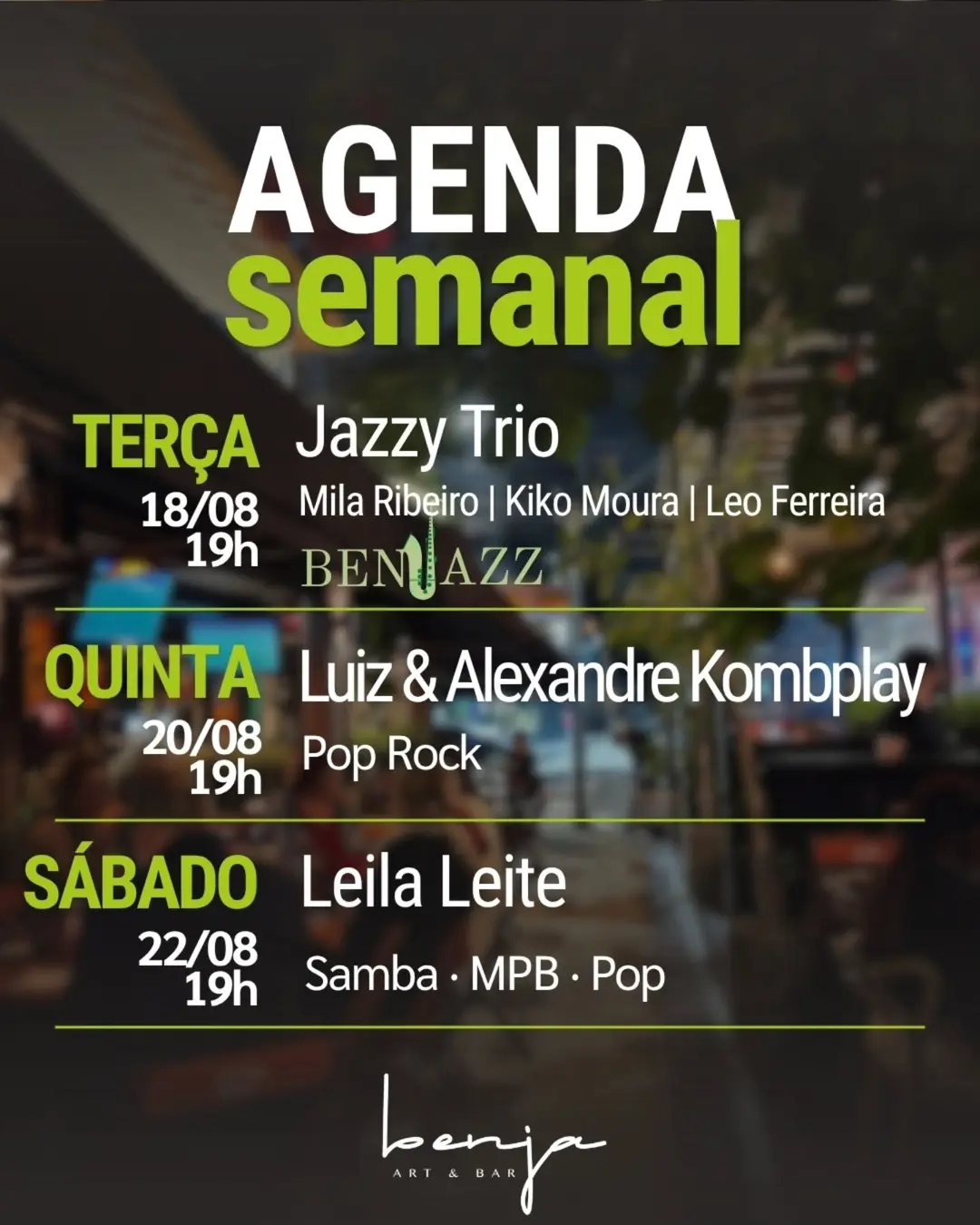 Flyer de Leila Leite