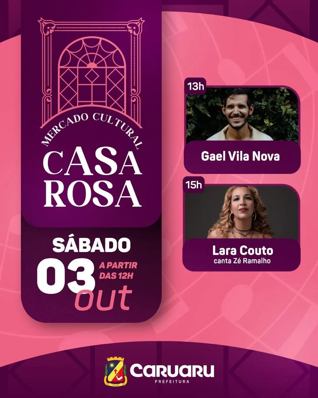 Flyer de Gael Vila Nova e Lara Couto