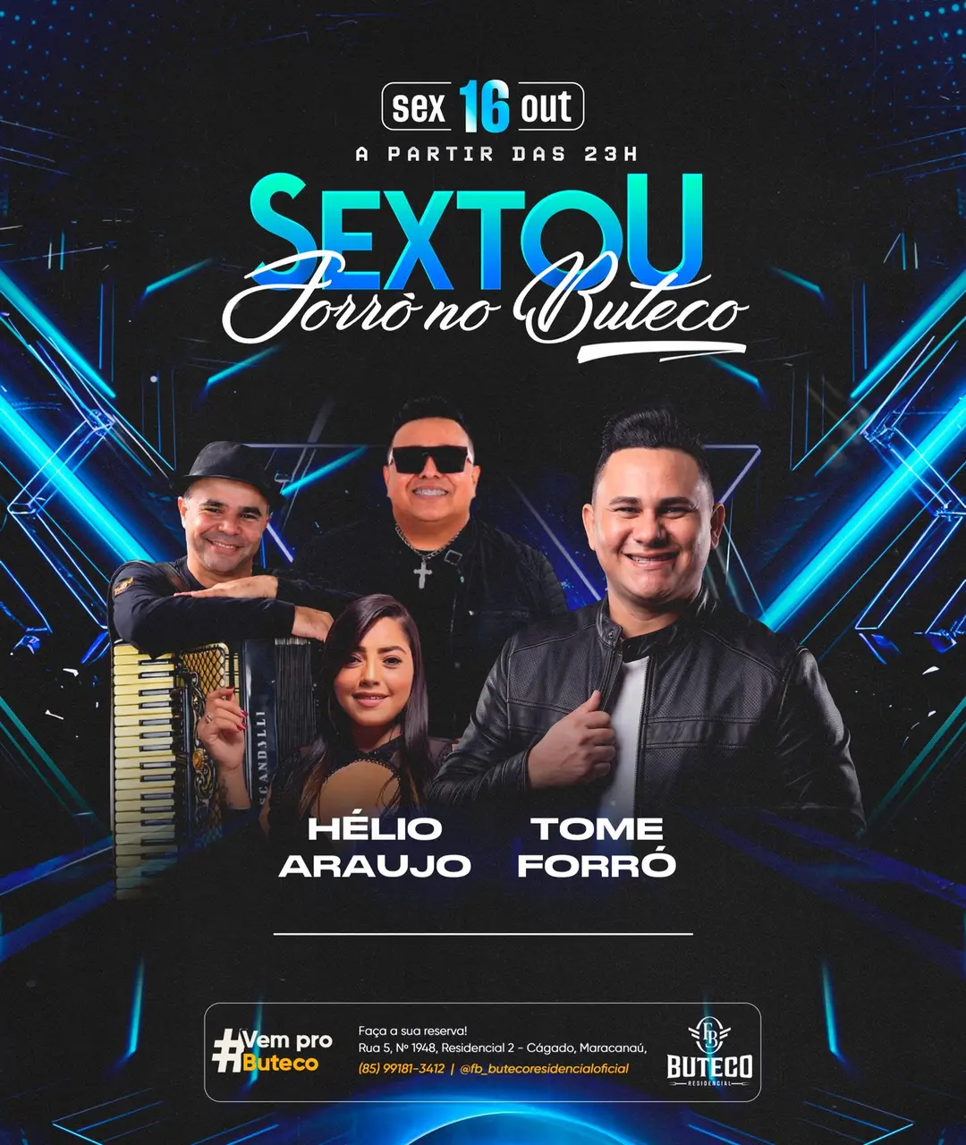 Flyer de Banda Tome Forró e Hélio Almeida