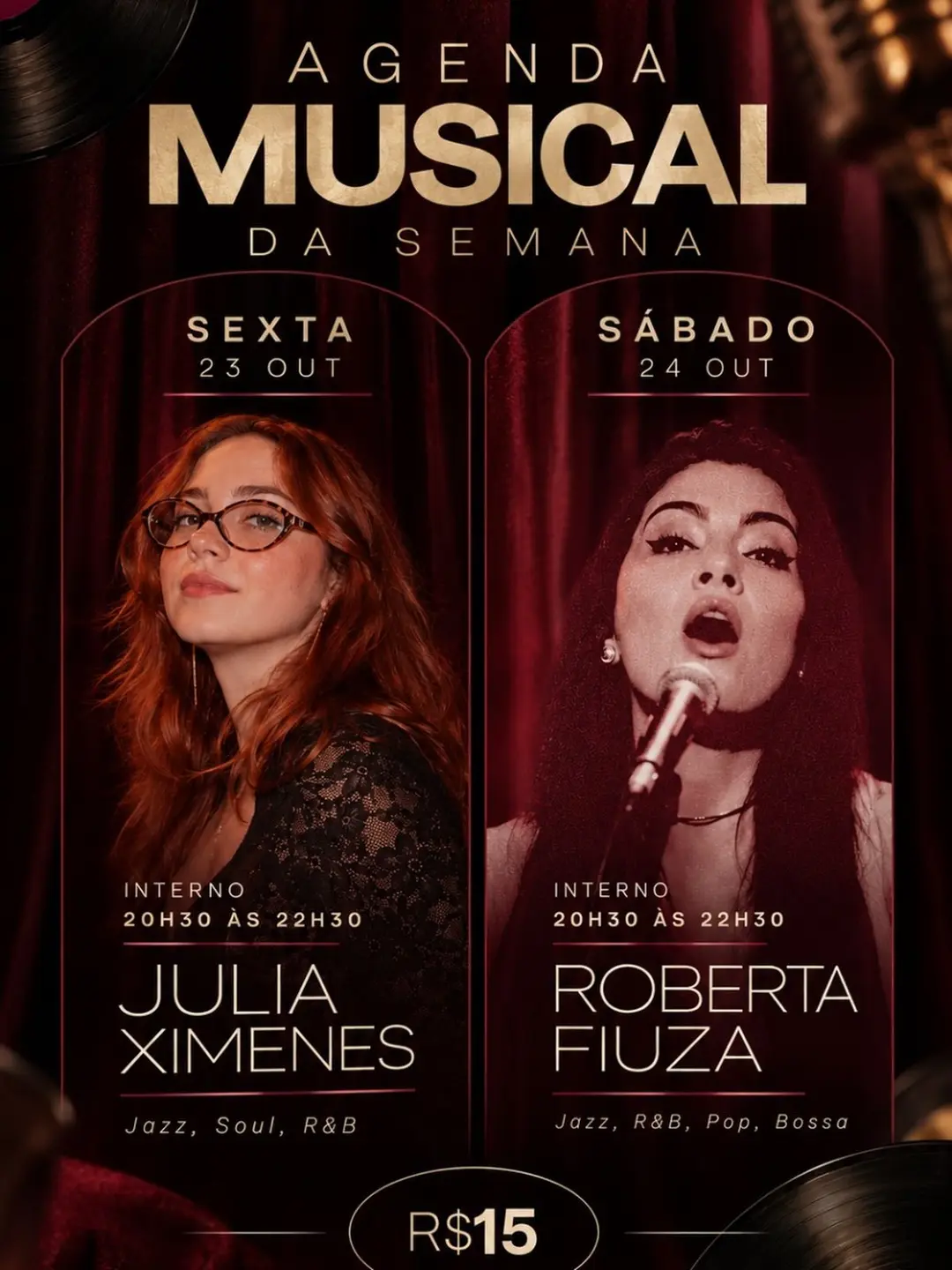 Flyer de Roberta Fiuza