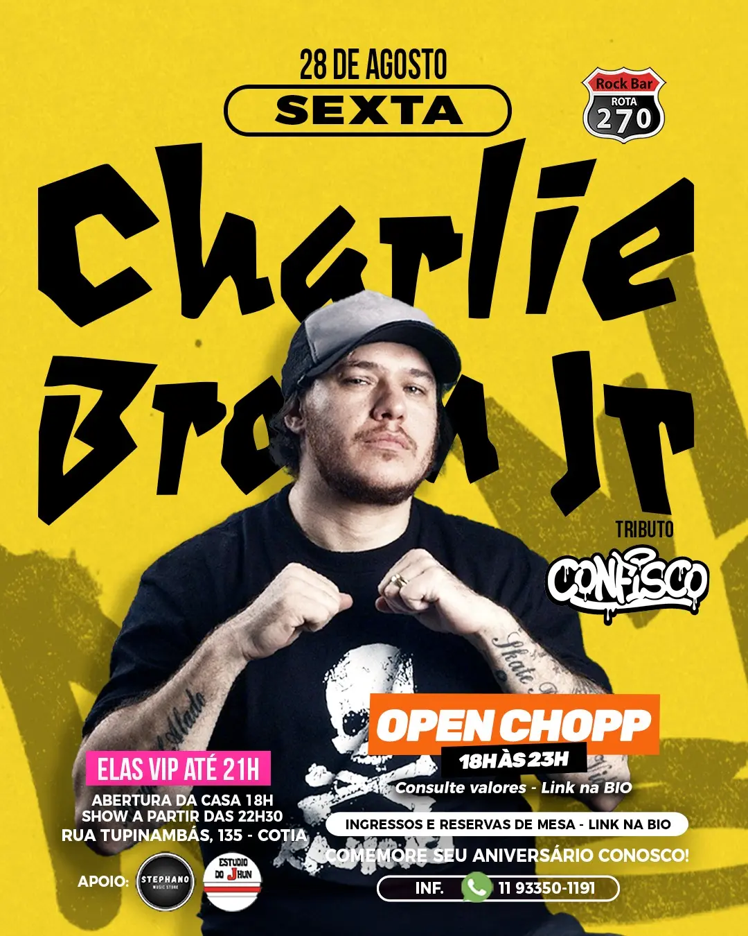 Flyer de Charlie Brown Jr Tributo