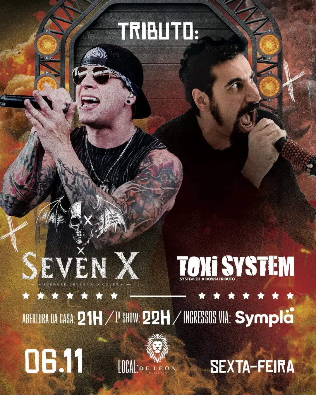 Flyer de SevenX e Toxisystem