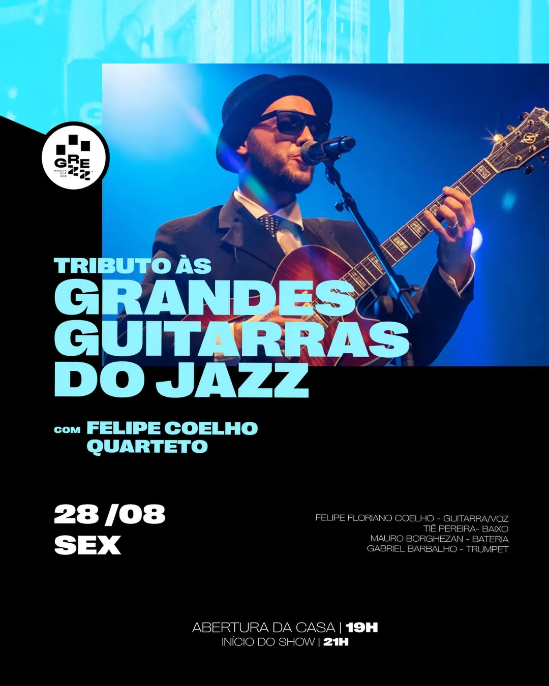 Flyer de Felipe Coelho Quarteto