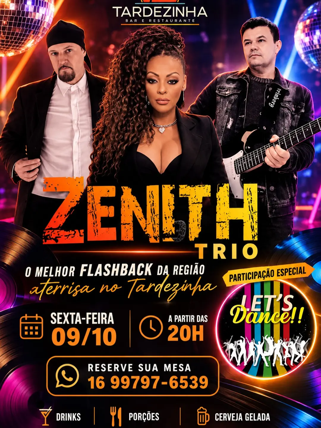 Flyer de Zenith Trio e Let's Dance