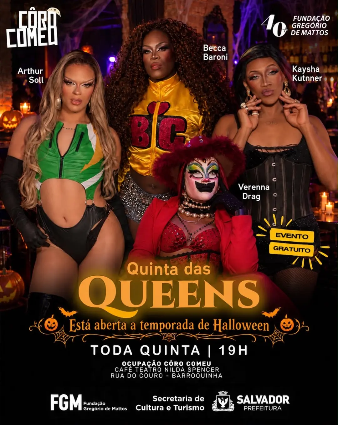 Flyer de Arthur Soll, Verenna, Becca Baroni e Kaysha Kuttner