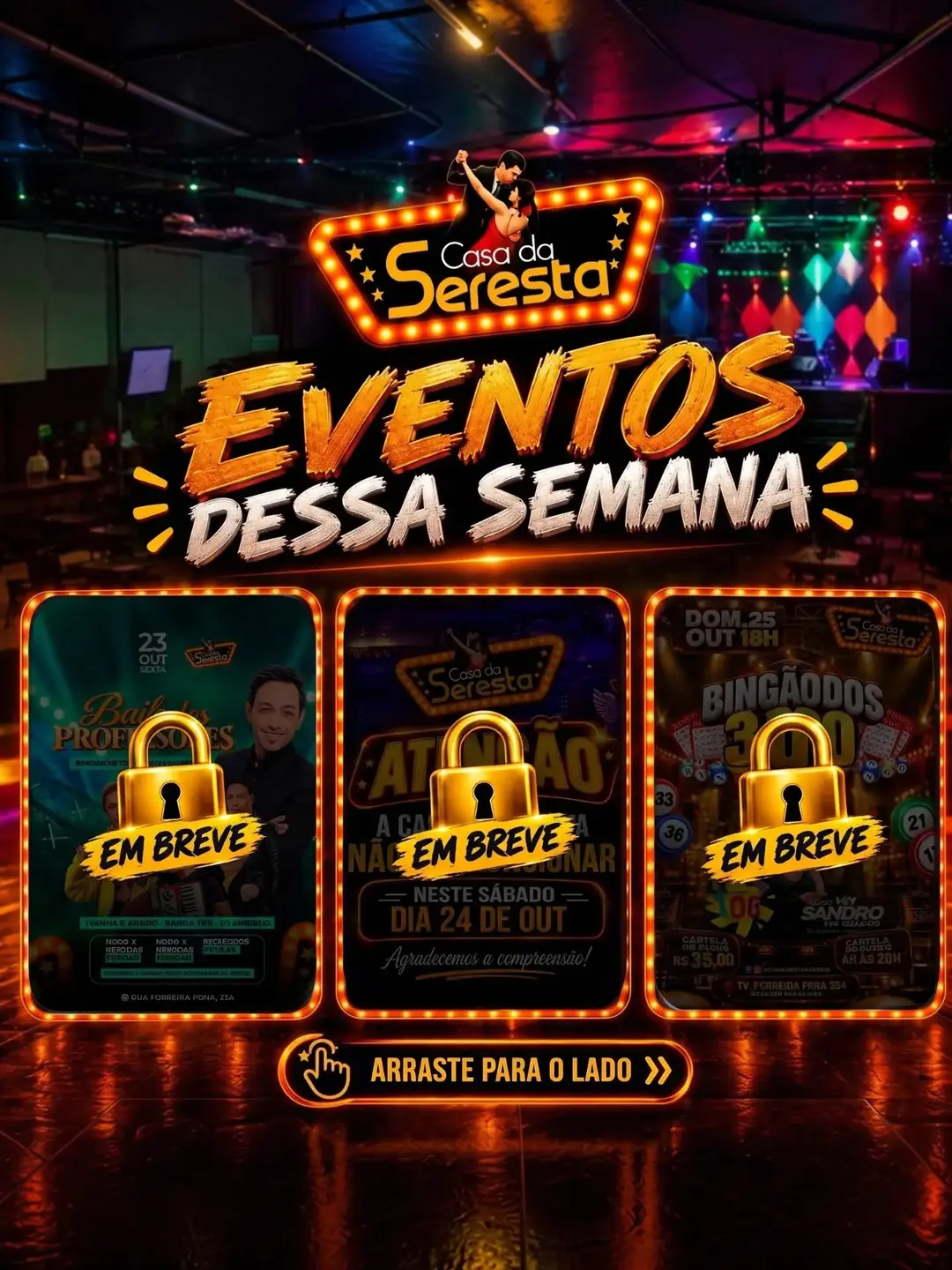 Flyer de Ivanna e Kassio, Banda TDB e DJ Américo