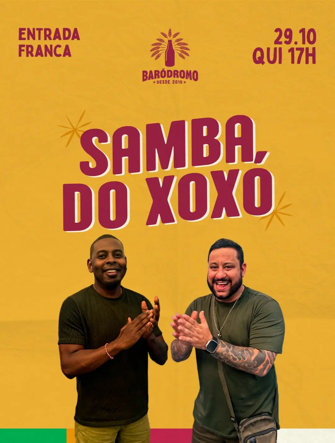 Flyer de Samba do Xoxó