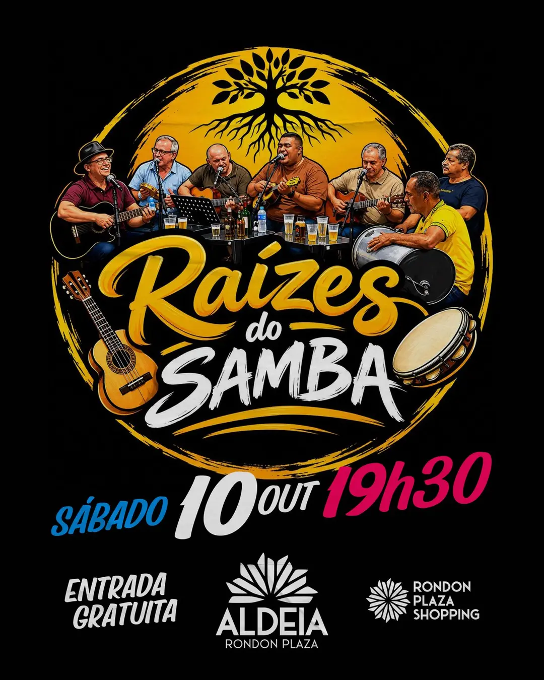 Flyer de Raízes do Samba