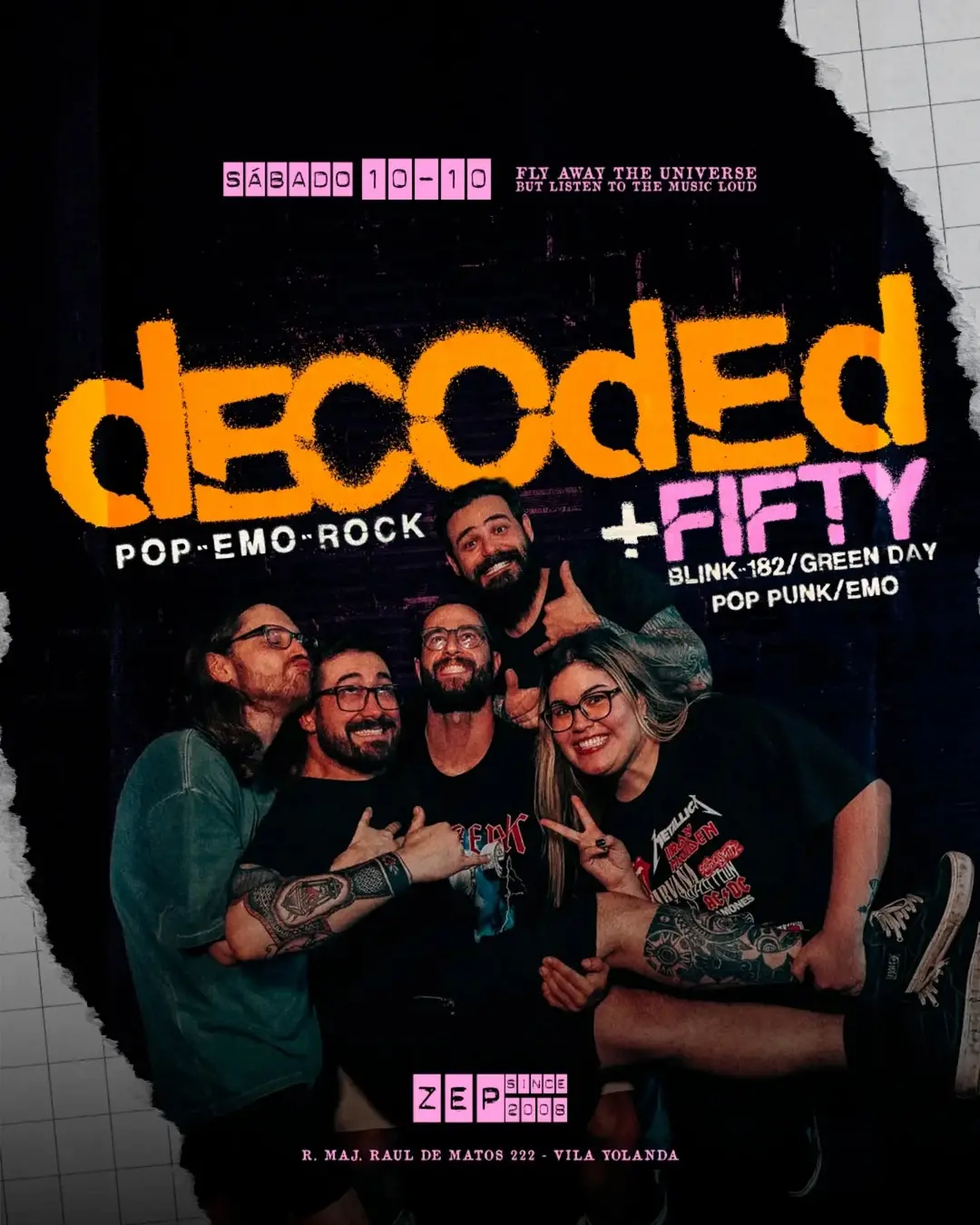 Flyer de Decoded e FIFTY
