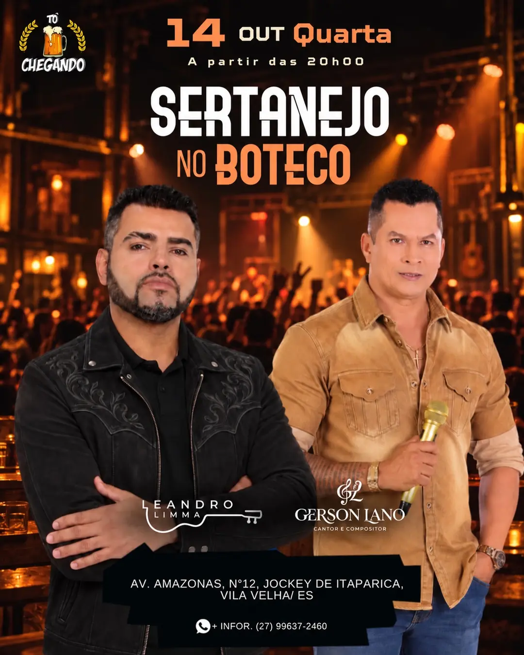 Flyer de Leandro Limma e Gerson Iano