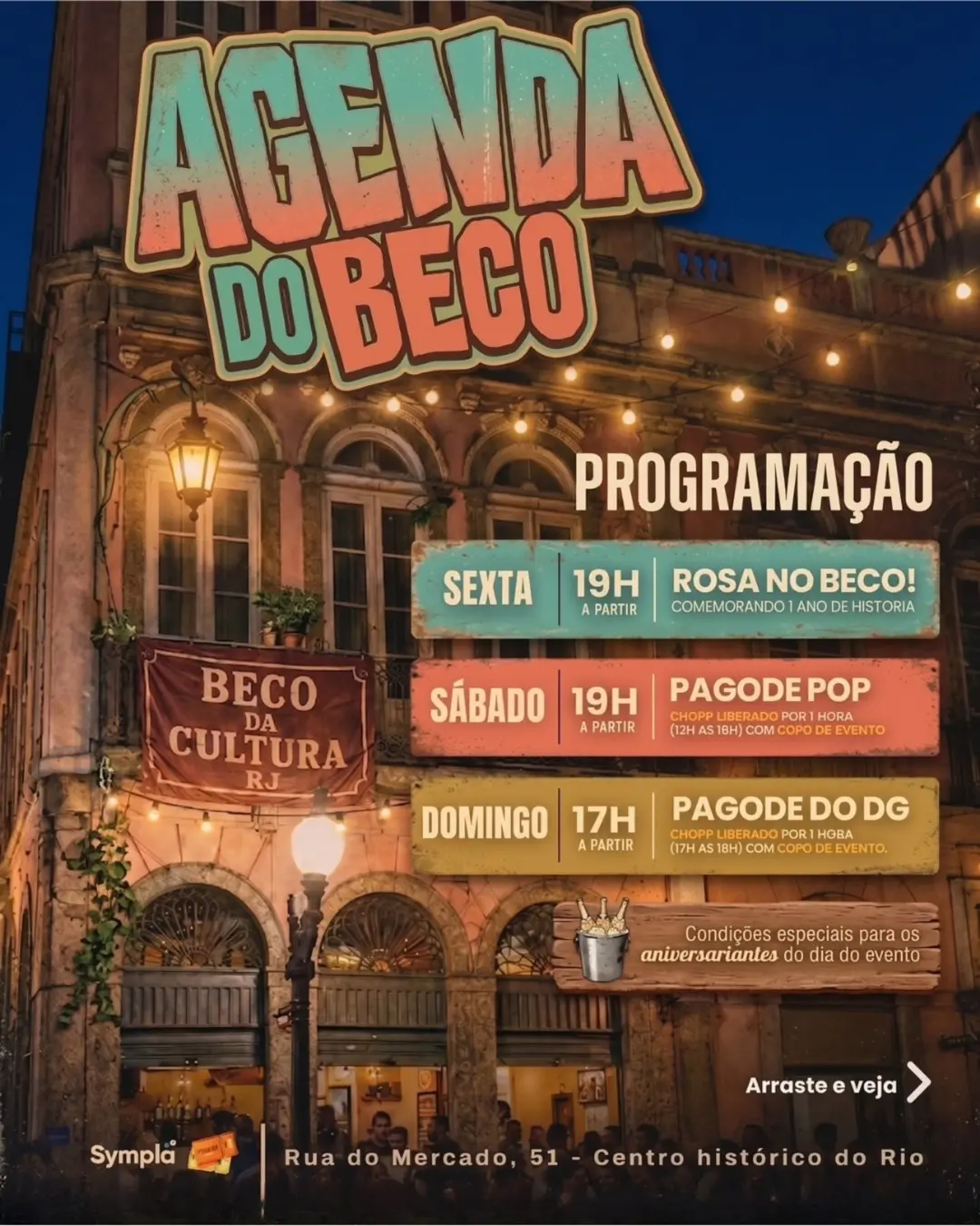 Flyer de May Almeida, Pagode Pop, Numanice e Mari Souza