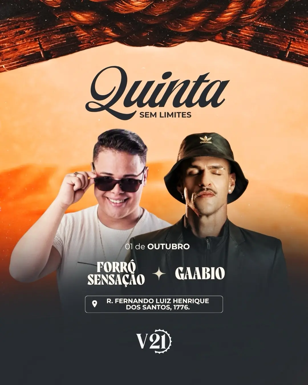 Flyer de Banda Forró Sensação e GABIO