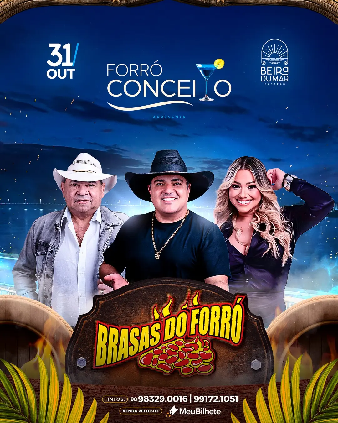 Flyer de Forró Conceito e Banda do Forró