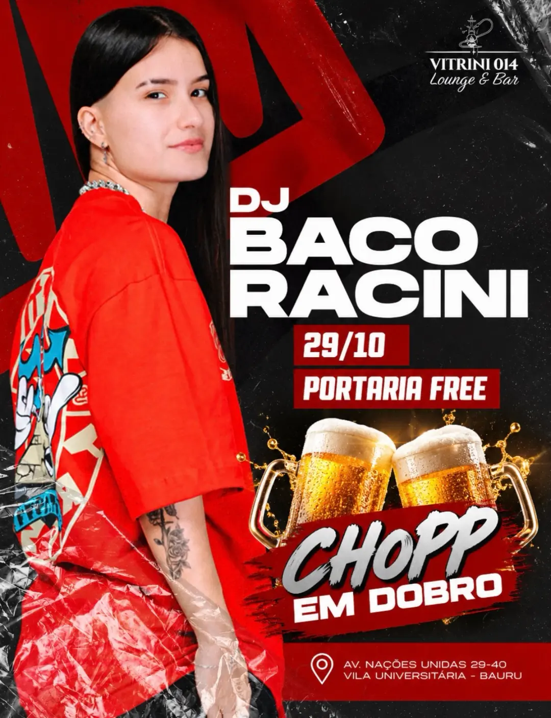 Flyer de DJ Bacoracini