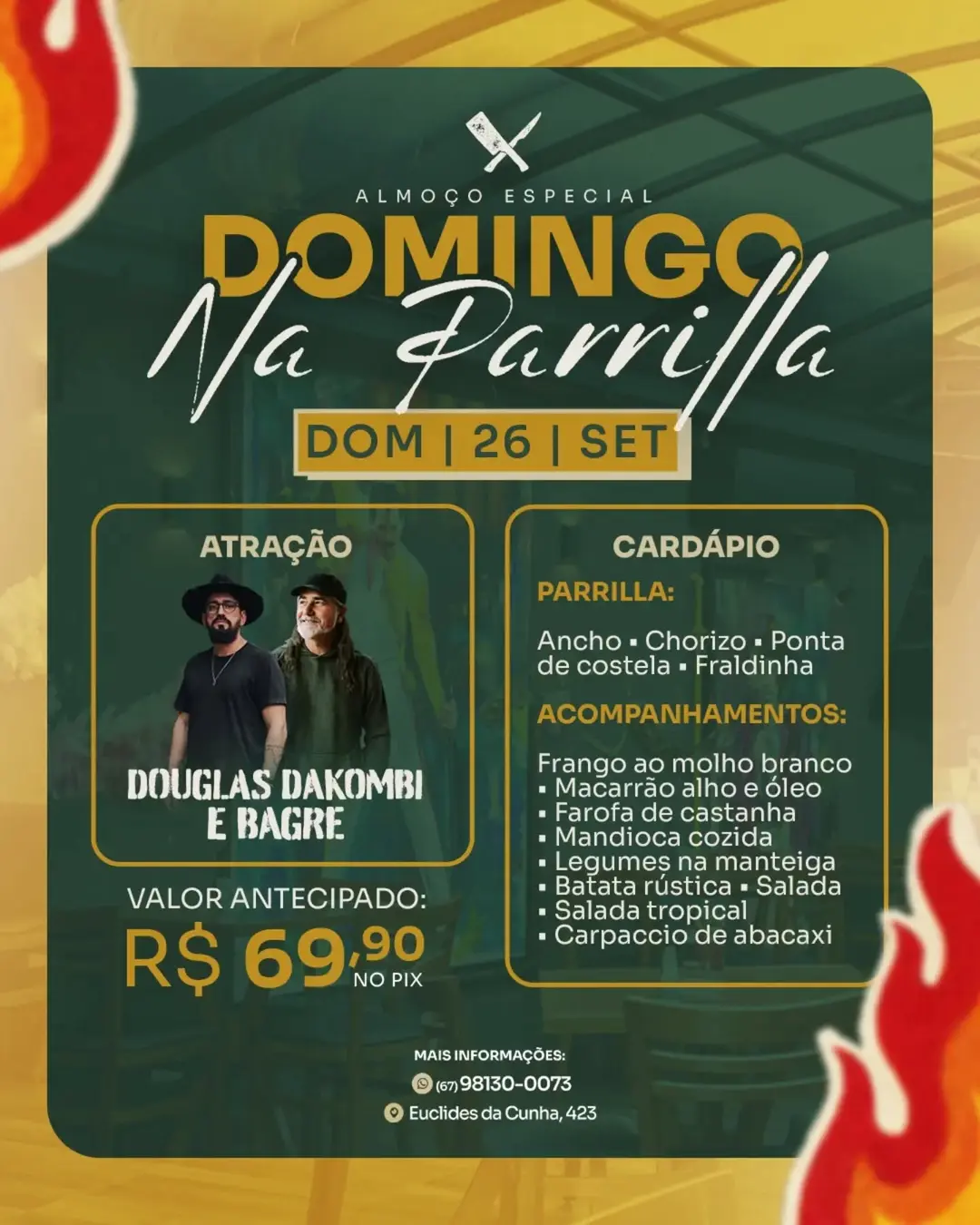 Flyer de Douglas da Kombi e Bagre