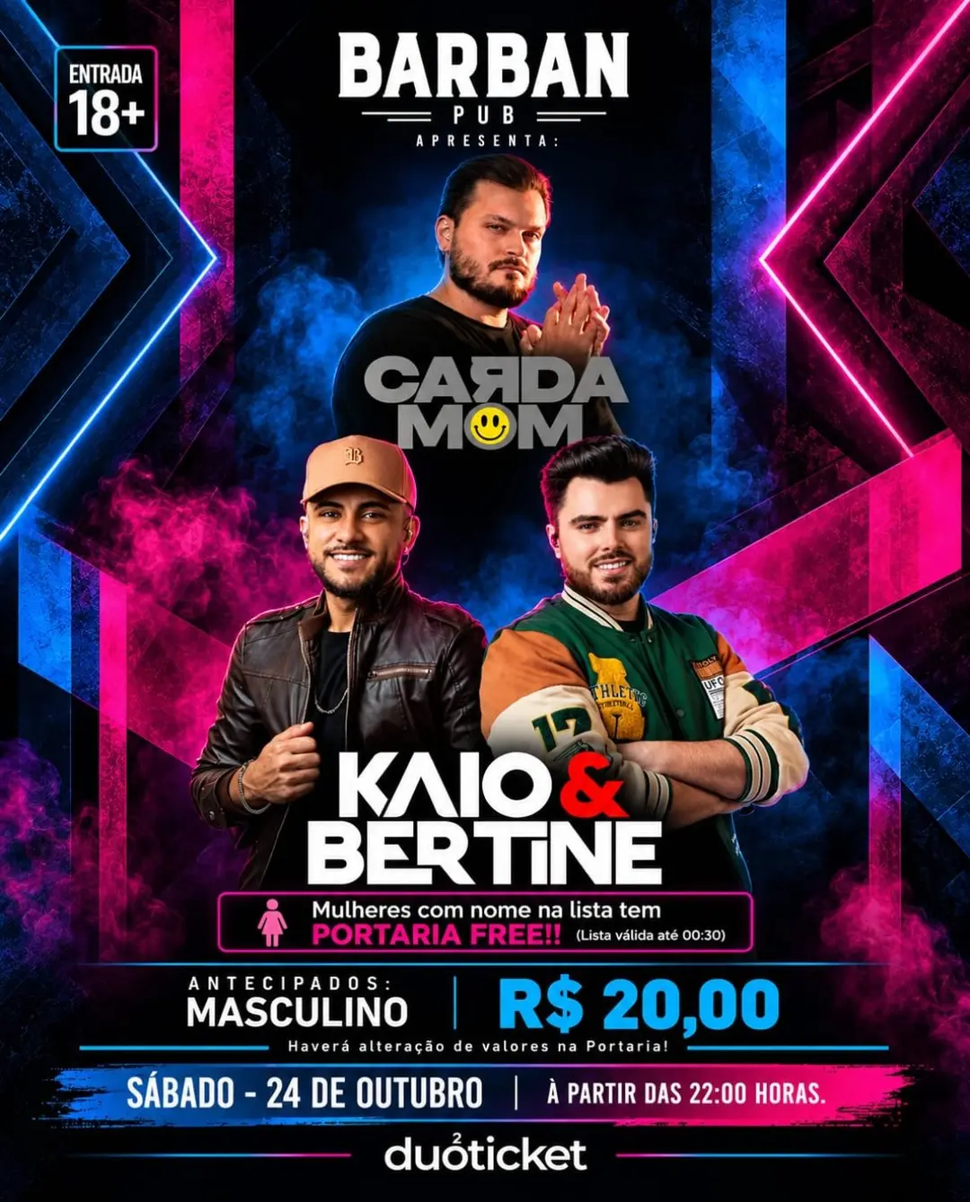 Flyer de Cardamom e Kaio e Bertine