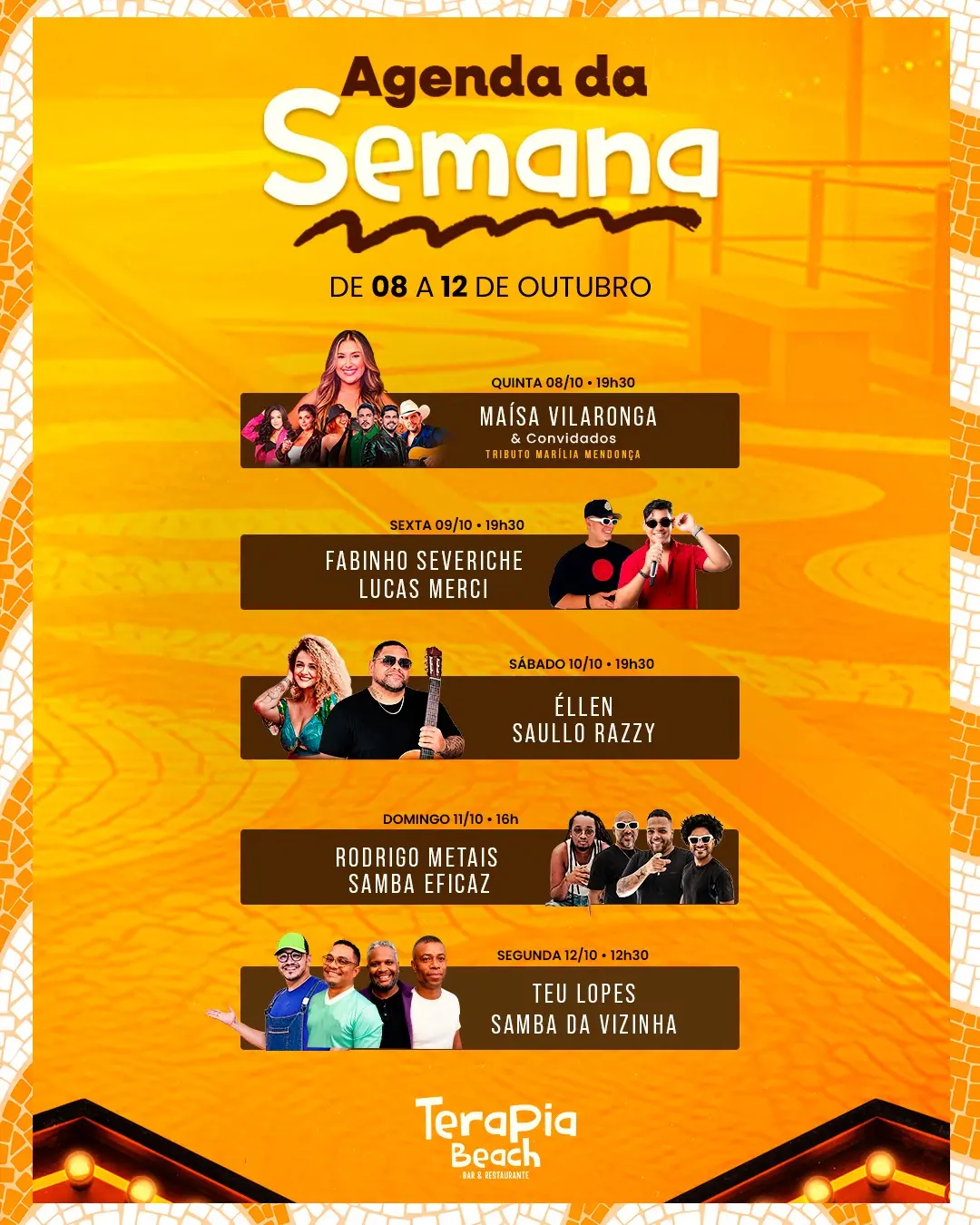 Flyer de Rodrigo Metais e Samba Eficaz