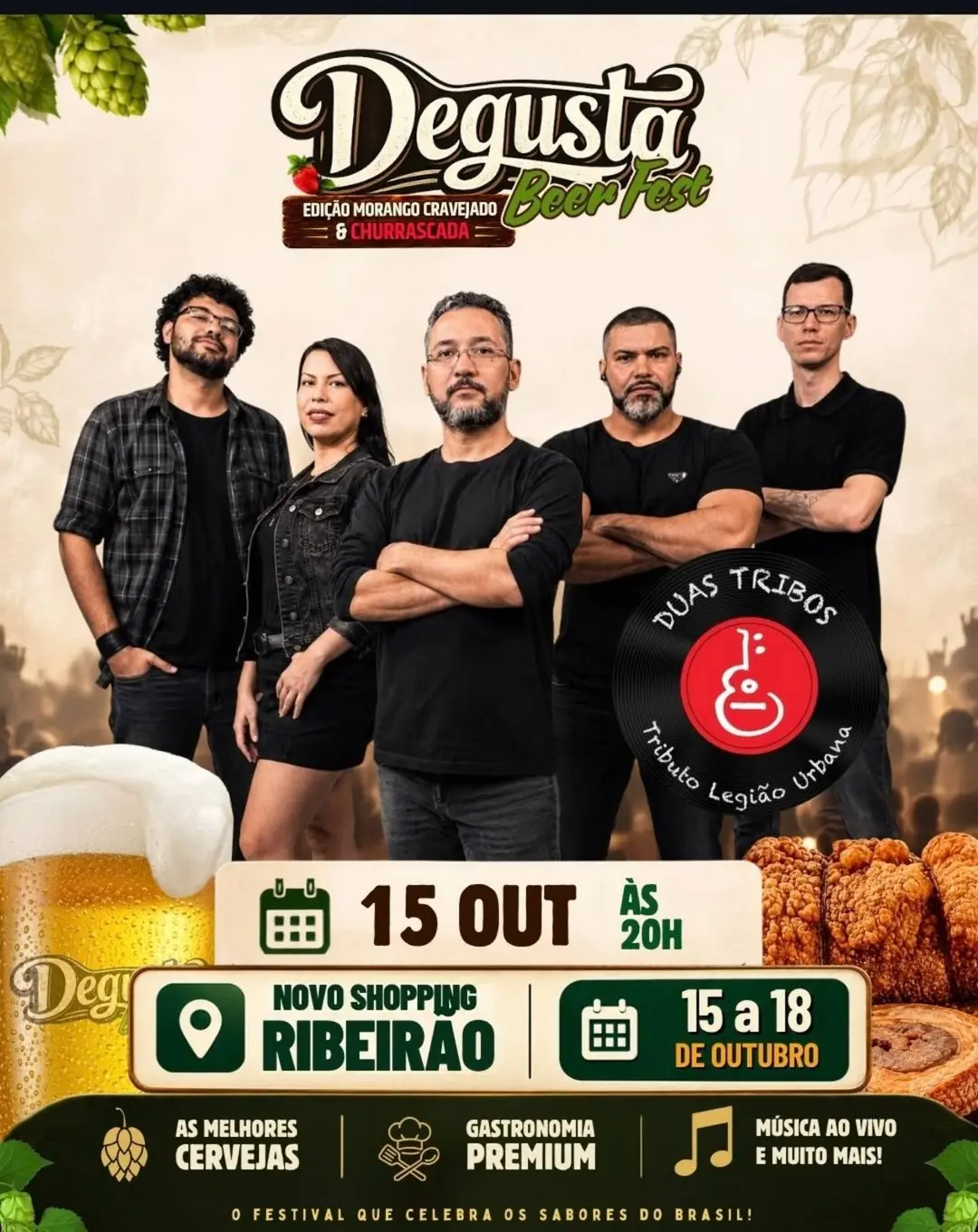 Flyer de Duas Tribos e Duas Tribos - Tributo Legião Urbana