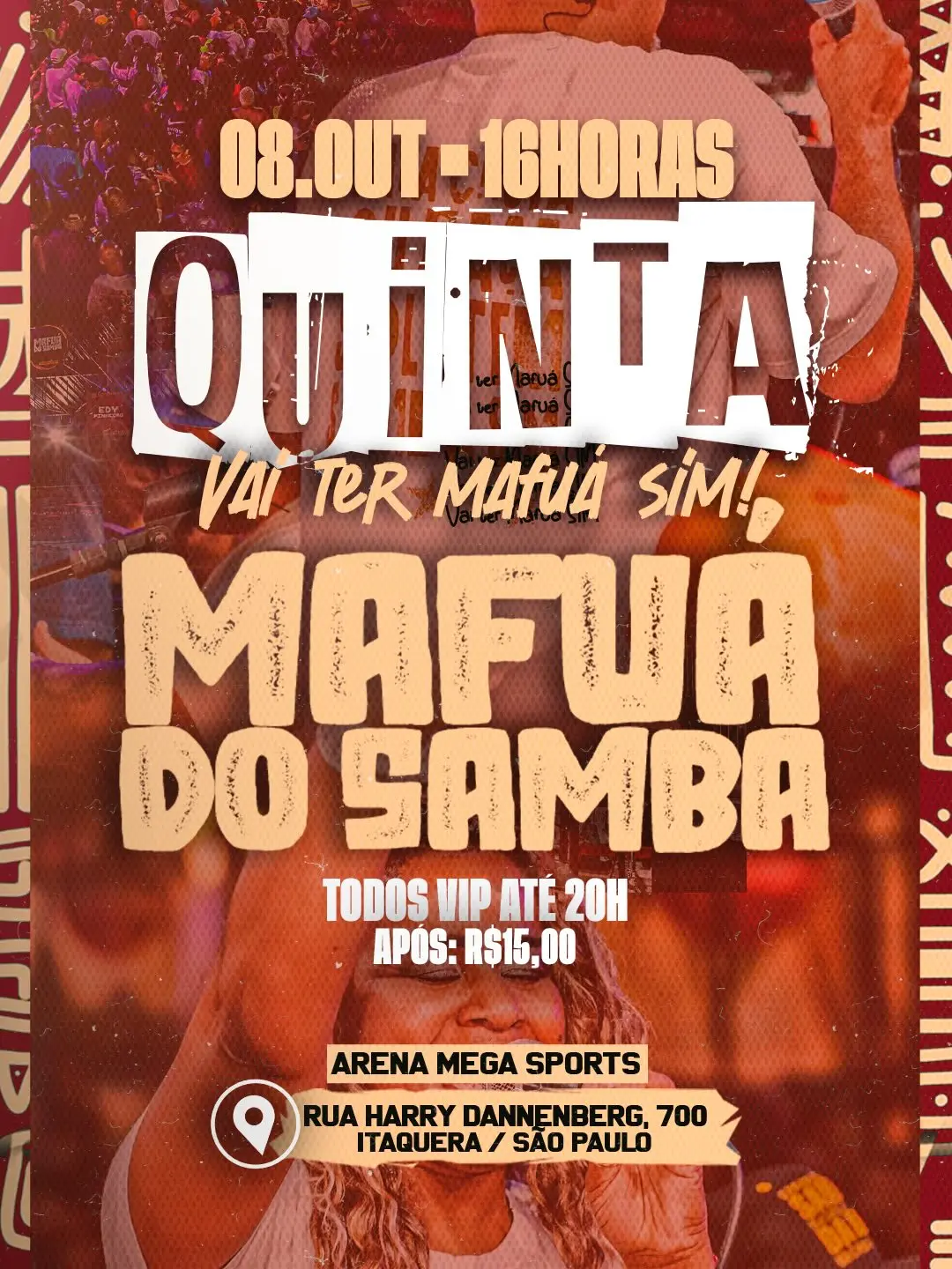 Flyer de Mafuá do Samba e Mafuá