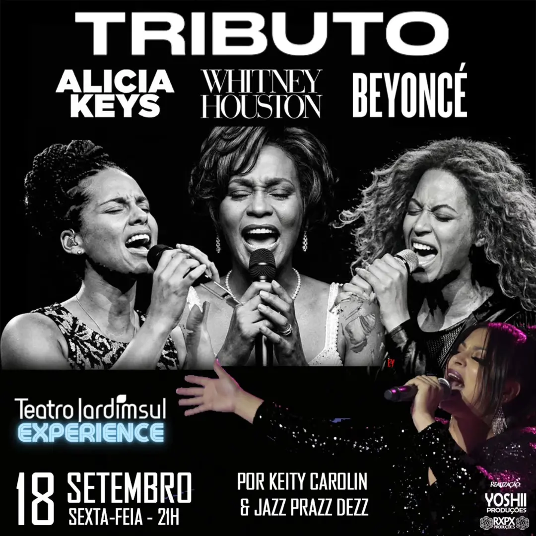 Flyer de JP Bass, Jazz Prazz Dezz e Keity Carolin