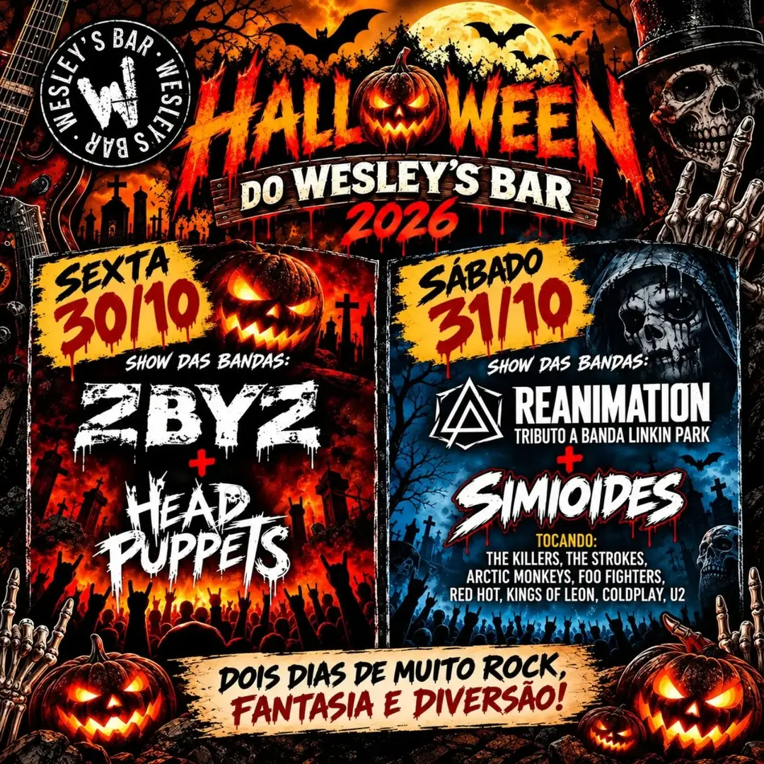 Flyer de 2by2 e HEAD PUPPETS