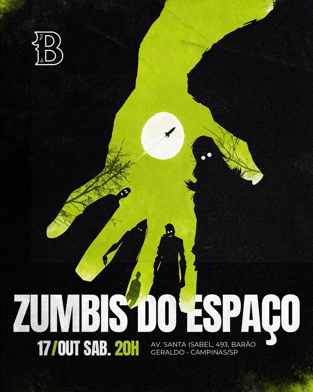 Flyer de Daniel Ete Giometti e Zumbis do Espaço