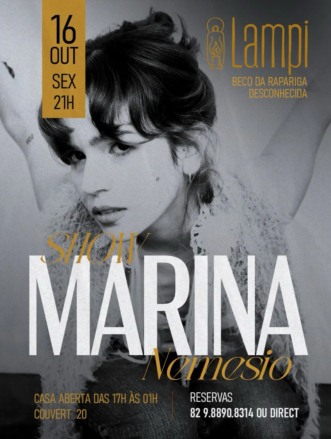 Flyer de Marina Nemésio