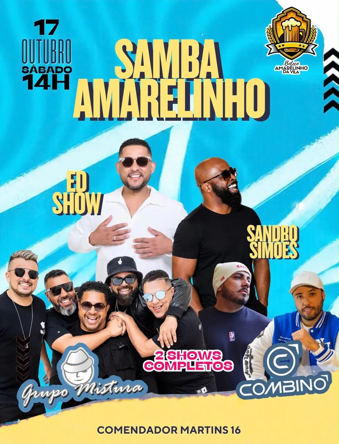 Flyer de Samba Amarelinho